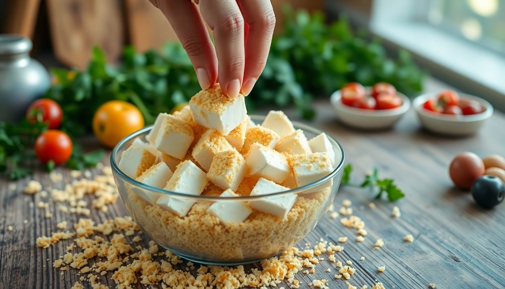 coat with panko breadcrumbs