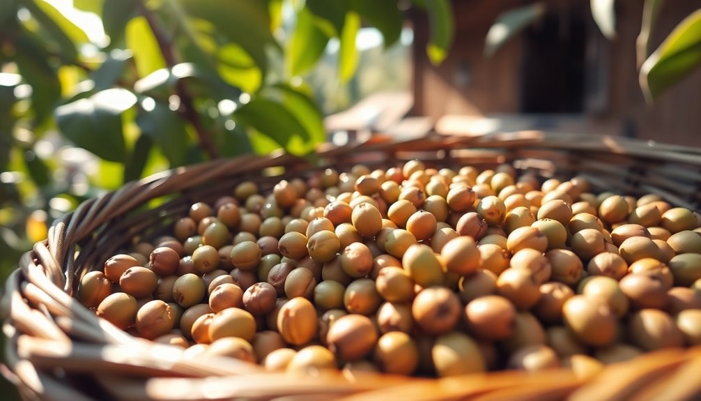 collect fresh coffee beans