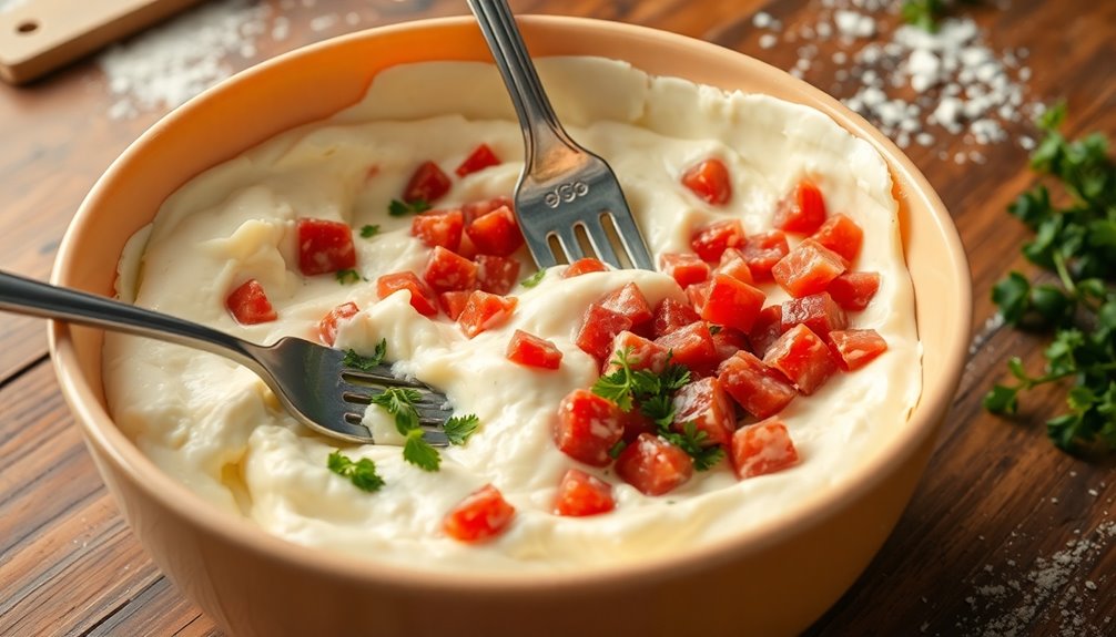 combine curd cheese salami