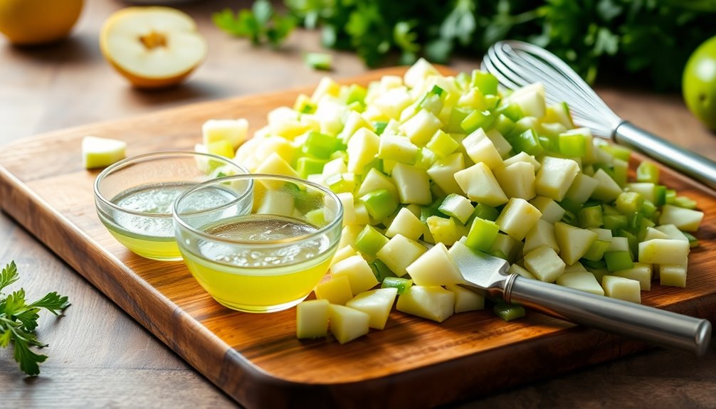 combine ingredients with lemon