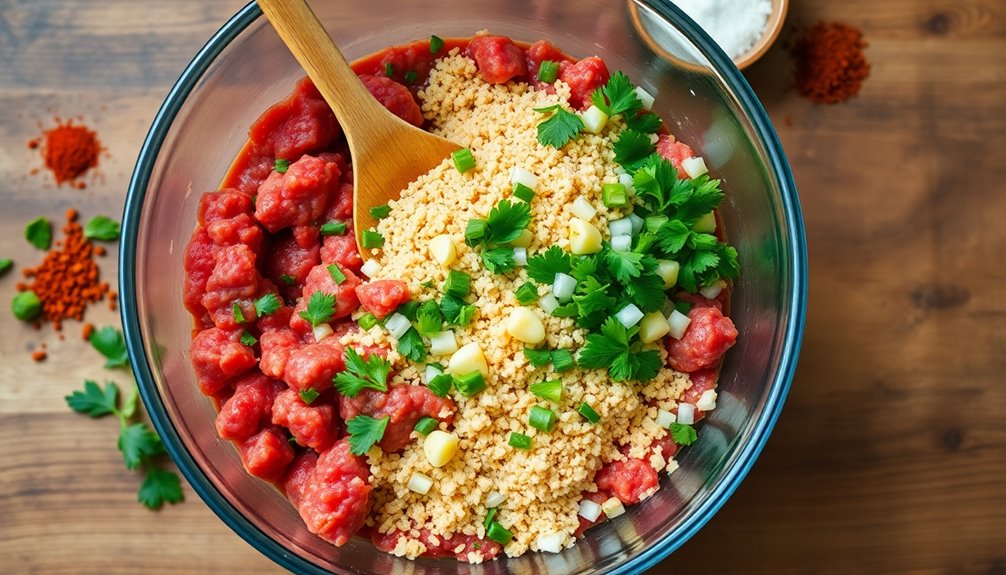 combine meatball ingredients well