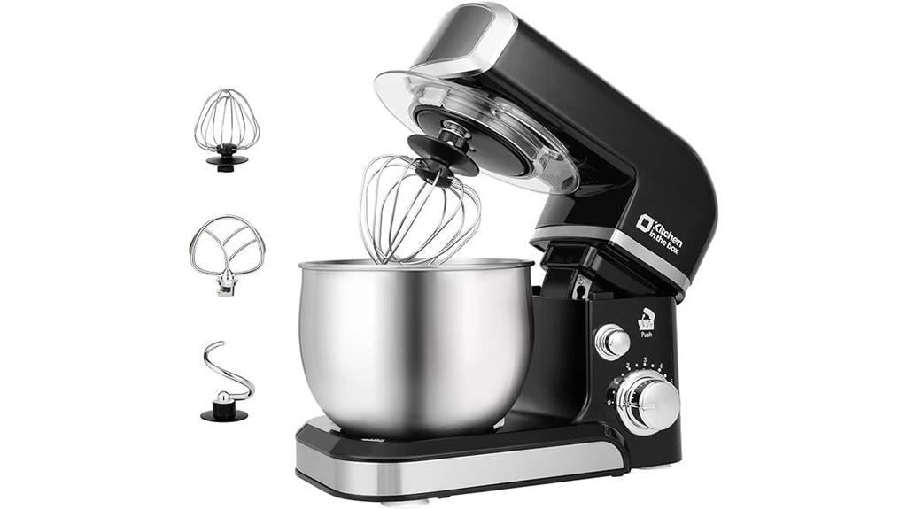 compact black stand mixer