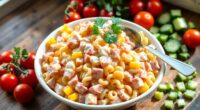 corn and ham mixture