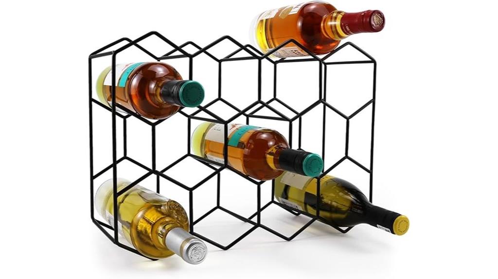 countertop black wine rack