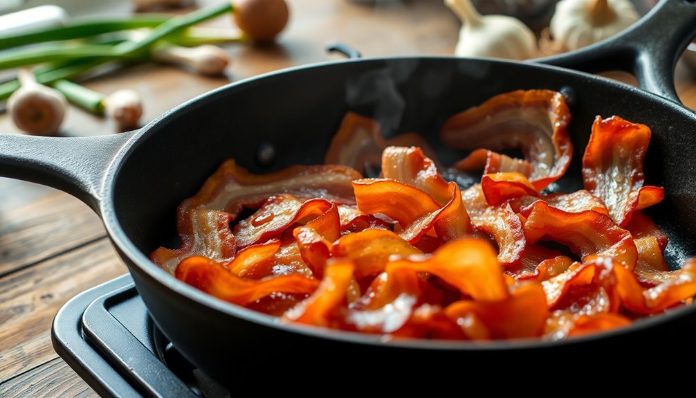 crispy bacon saut ing process