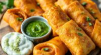 crispy stuffed lavash rolls
