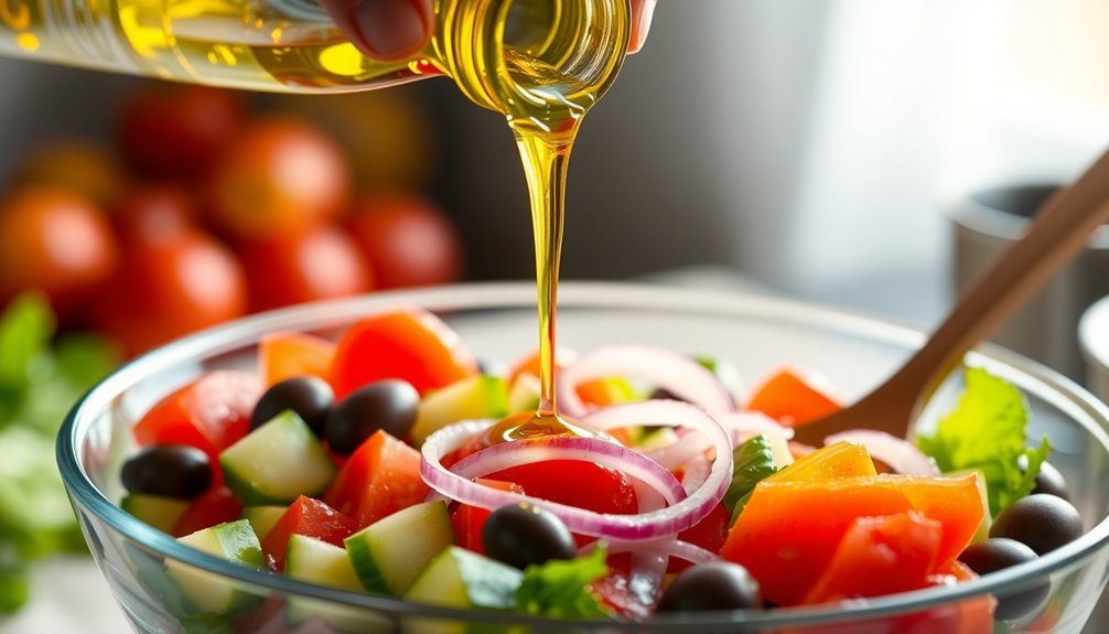 drizzle olive oil evenly
