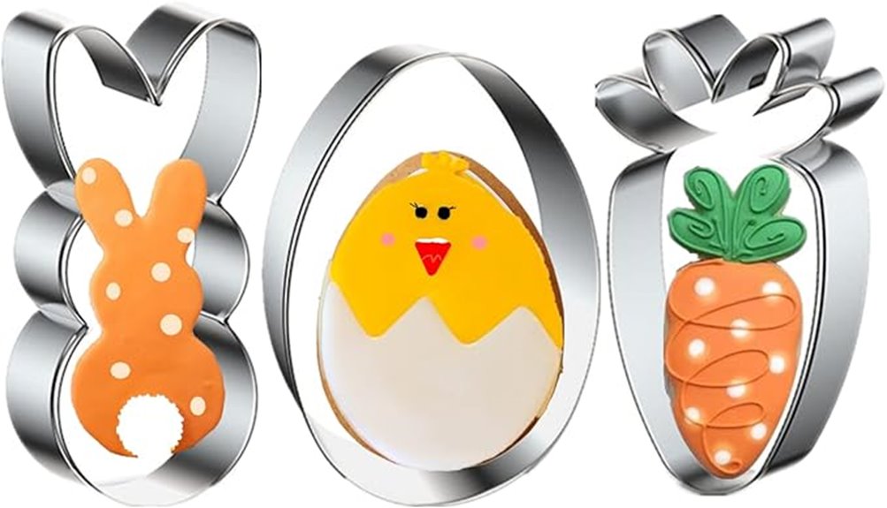 easter themed cookie cutter set