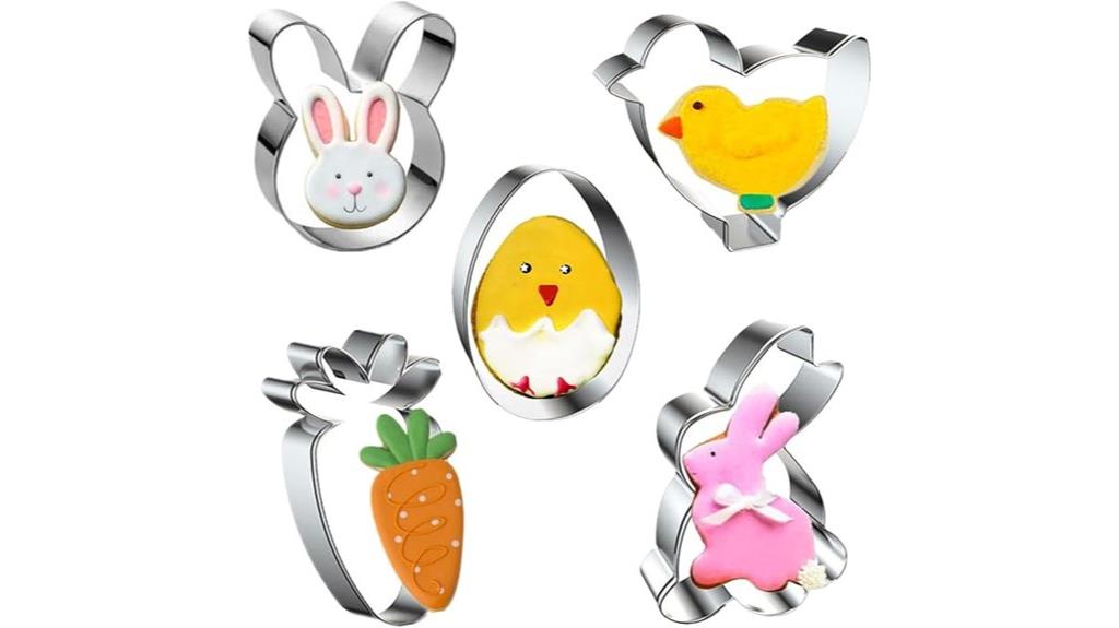 easter themed cookie cutter set