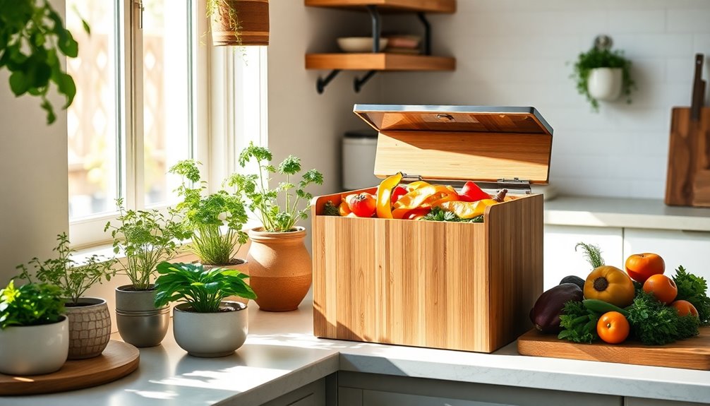 eco friendly kitchen compost bins