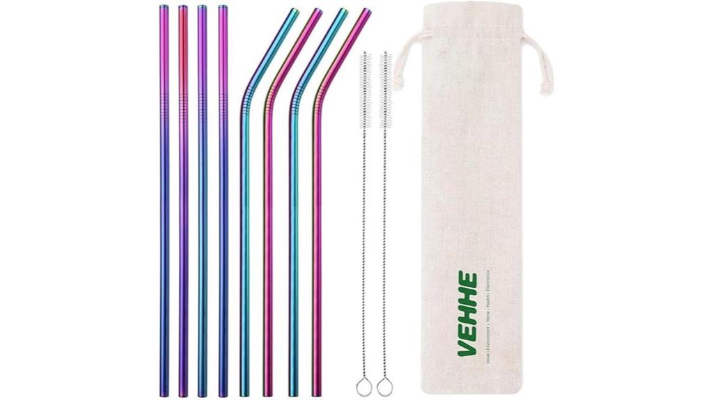 eco friendly metal straws set