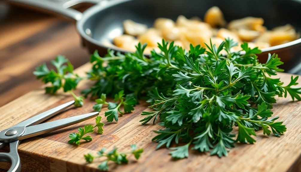 enhance dish with herbs