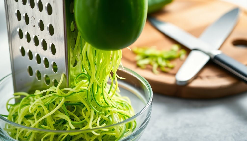 finely grate zucchini now