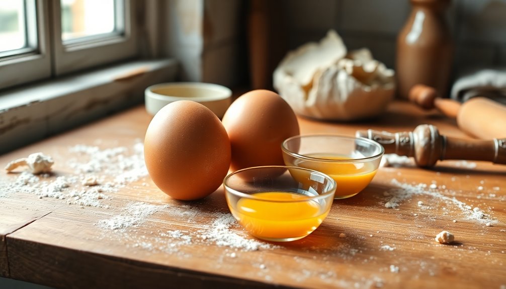 flour and eggs preparation