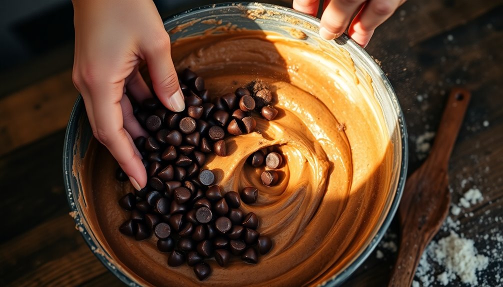 fold in chocolate chips