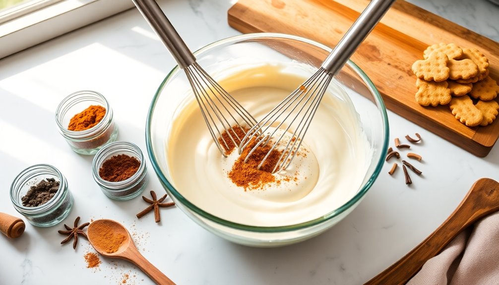 fold spices into mixture