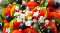 fresh vegetables and feta