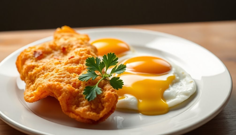 fried cheese and eggs