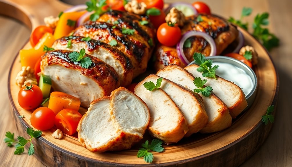garnish with fresh herbs
