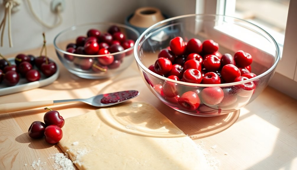 generously add cherry filling