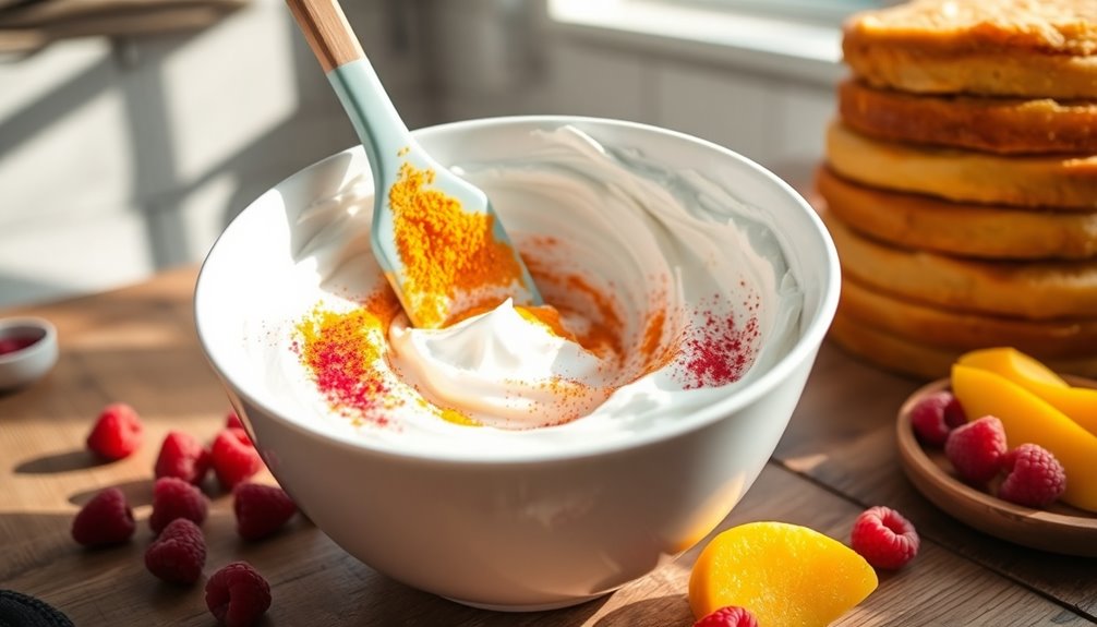 gently incorporate whipped cream