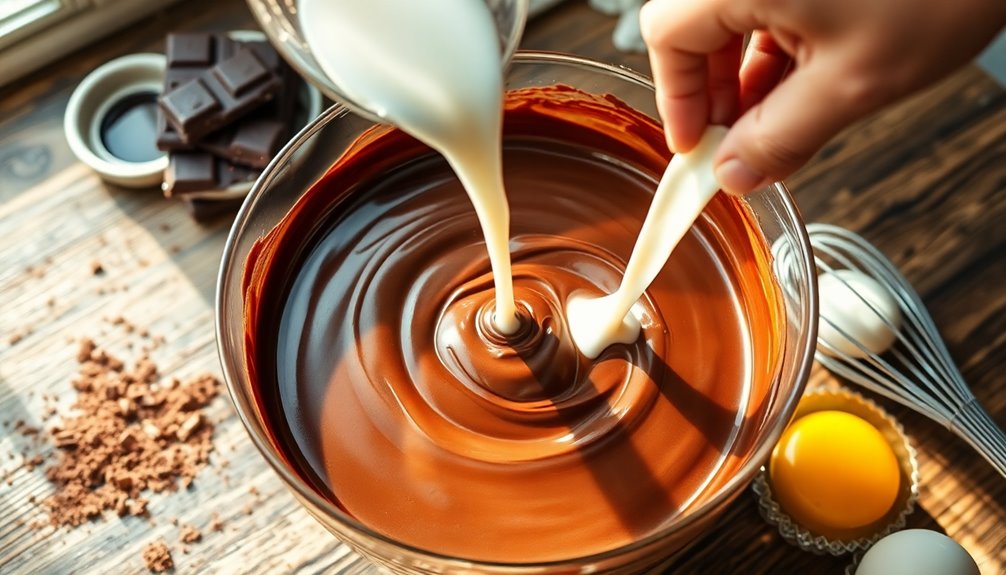gradually incorporate wet ingredients