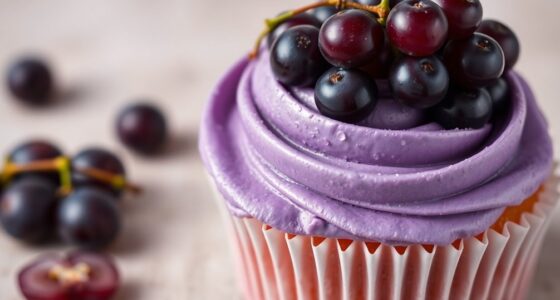 grape topped cupcake delight