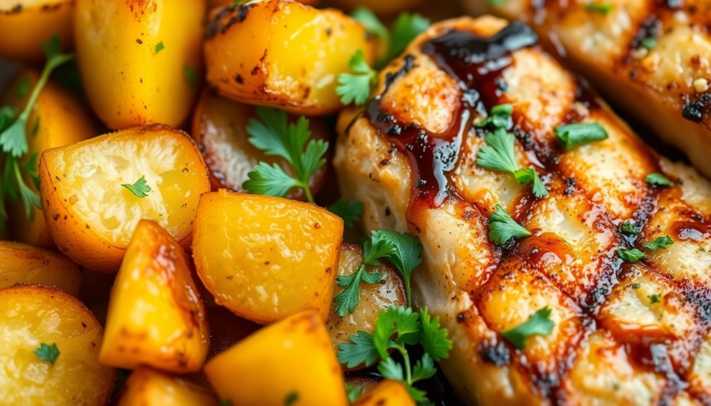 grilled chicken with potatoes