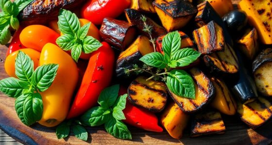 grilled vegetables with herbs