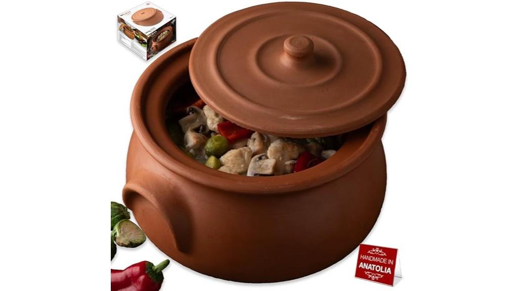 handmade clay cooking pot