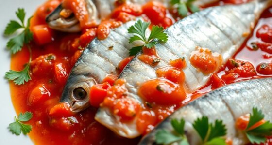 herring prepared with tomatoes