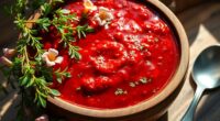 honeysuckle infused meat sauce