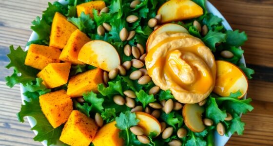 hummus pumpkin apple salad