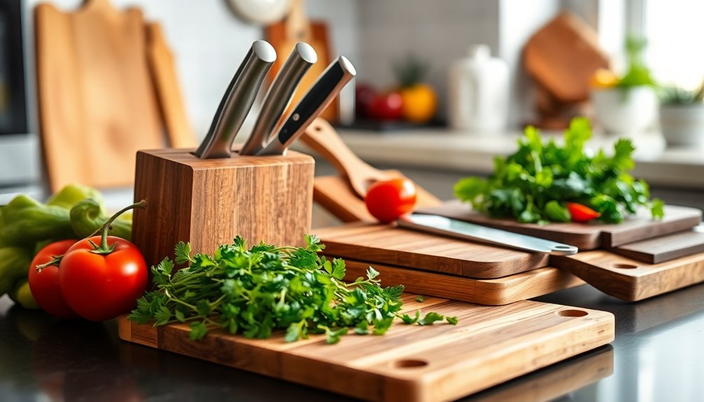 knife sets and boards
