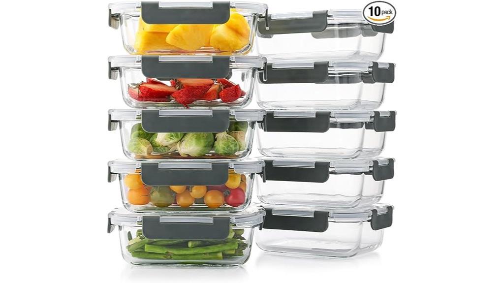 meal prep glass containers