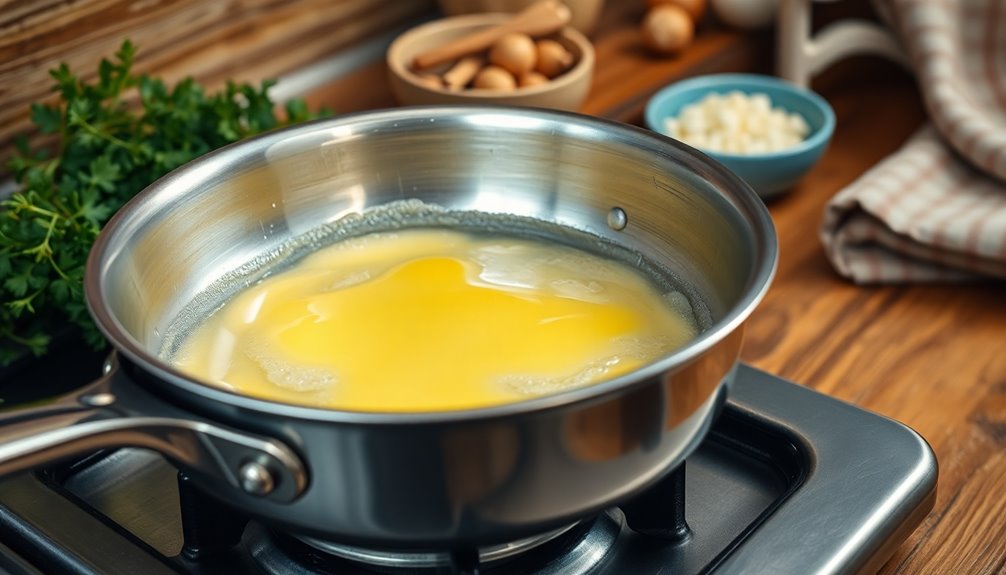 melt butter in skillet