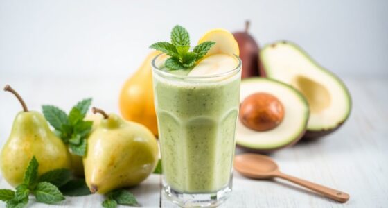 minty pear smoothie recipe