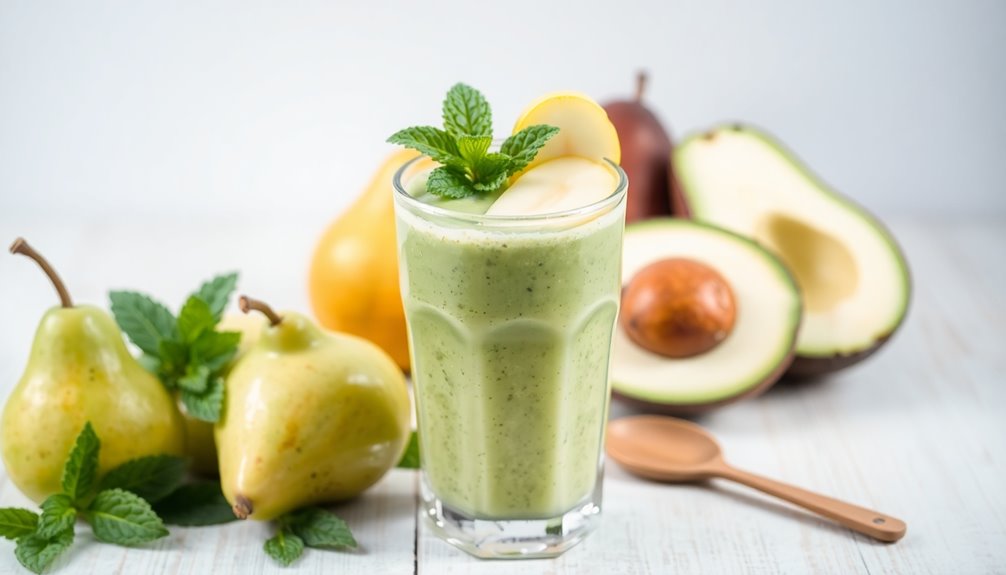 minty pear smoothie recipe