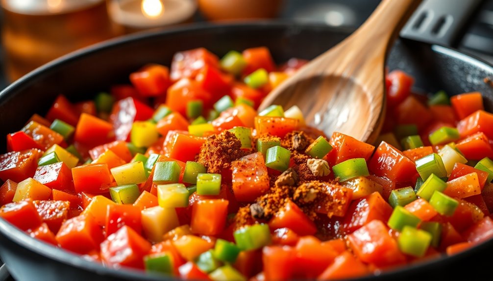 mix in seasonings thoroughly