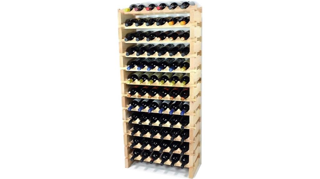 modular wine rack capacity