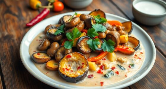 mushrooms and eggplant dish