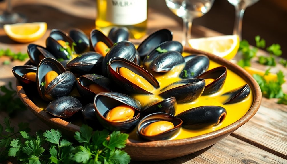 mussels with creamy sauce