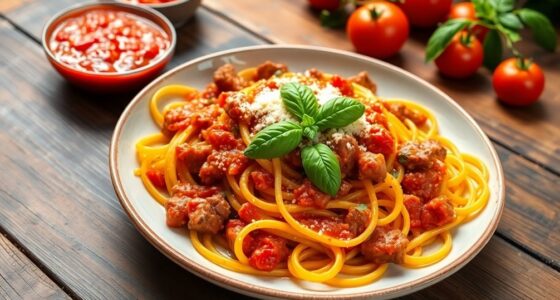 neapolitan tagliatelle pasta dish