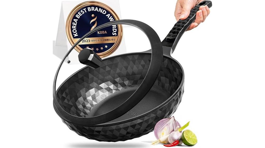 non stick wok with lid