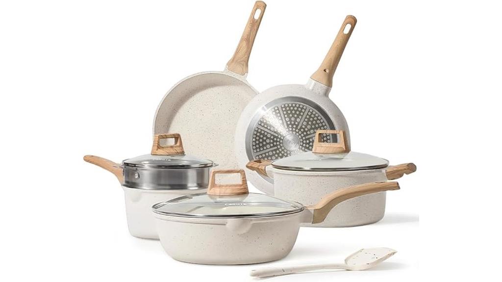 nonstick cookware set included
