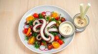 octopus salad with soup