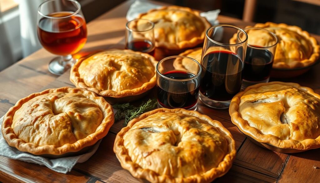 ossetian pies paired with drinks