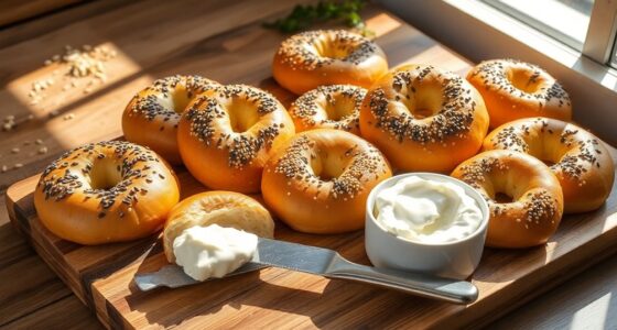 poppy and sesame bagels