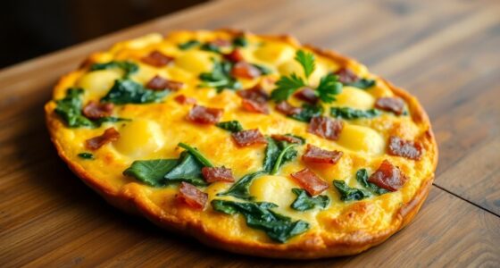 potato bacon spinach frittata