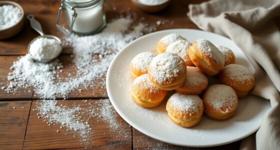 powdered sugar mini donuts